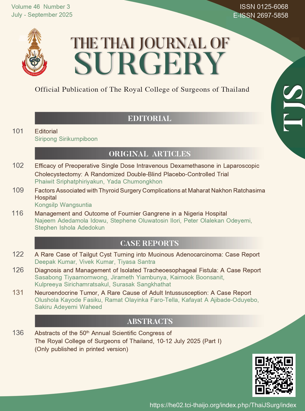 					View Vol. 46 No. 3 (2025): July - September
				